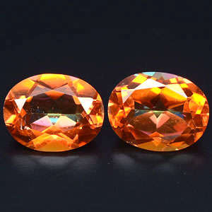 DAZZLING PAIR!!! 0.59cts 100% Natural - Azotic APRICOT Topaz - Est. R 277.00